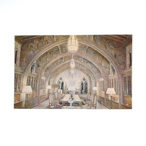 Vintage Postcard Hearst San Simeon CA Historical Monument Gothic Study P27760